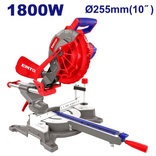 Անկյուն կտրող սղոց սայլակով 1800Վտ  255մմ EMTOP EMSW2180017