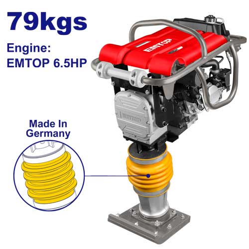 Gasoline Tamping Rammer With 4.8kW EMTOP ETRR657902