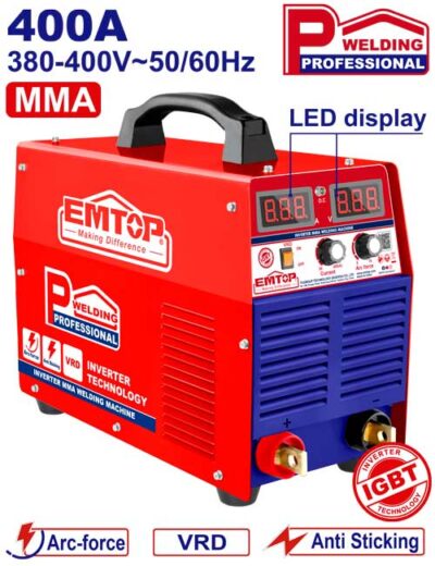 Ինվեկտորային եռակցման սարք եռաֆազ 400A EMTOP EWDEM4081