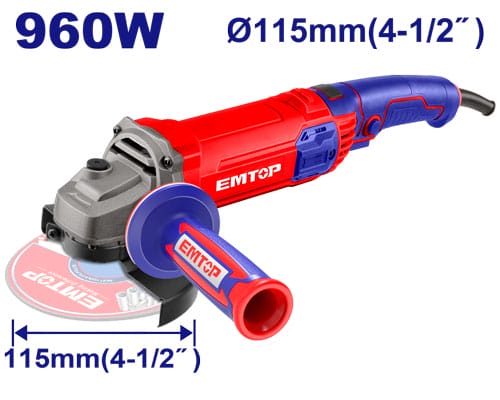 Անկյունային հղկող մեքենա 115մմ 960Վատտ EMTOP EAGR09683