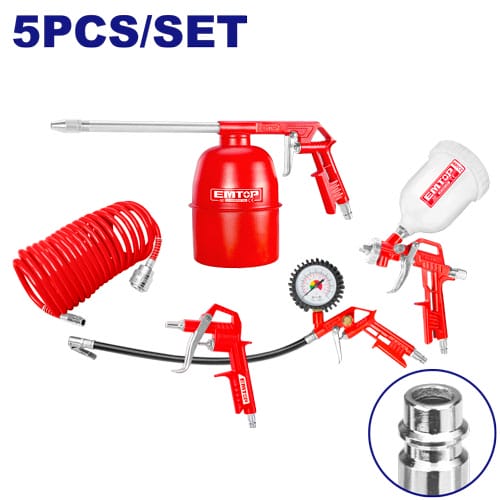 Set of pneumatic tools 5 pcs. EMTOP EATLS0503