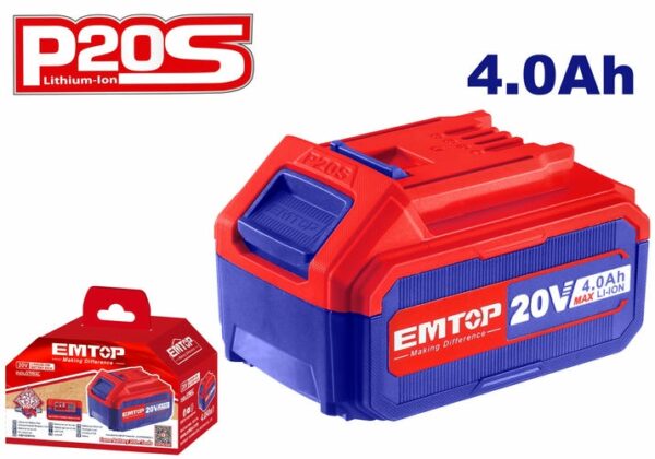 Lithium-Ion Battery 20V 4.0Ah EMTOP EBPK20021