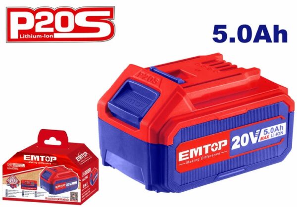 Lithium-Ion Battery 20V 5.0Ah EMTOP EBPK20031