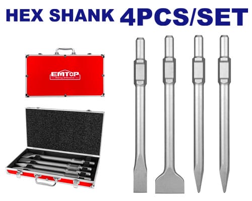 Hex chisel  4հատ EMTOP ECHS0304375
