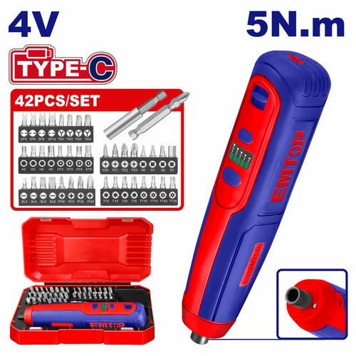 Cordless Screwdriver 4V 5Nm EMTOP ECSR0406