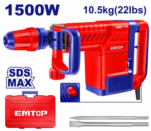 Հարվածային մուրճ 1500վատ 6-25ջ SDS-MAX EMTOP EDBRM1501