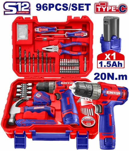 Set of tools 96 pcs. EMTOP EEDK09601