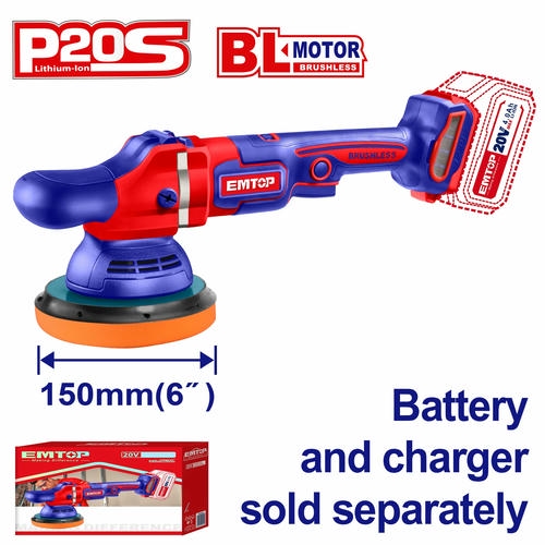 Cordless polisher 20V 150mm EMTOP ELAP2015