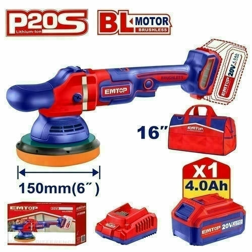 Cordless polisher 20V 150mm EMTOP ELAP20151