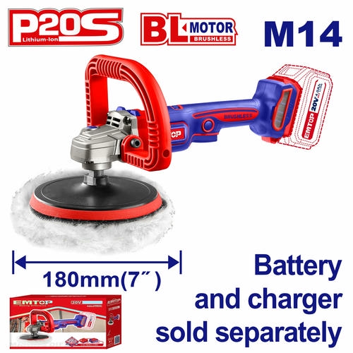 Cordless polisher 20V 180mm EMTOP ELAP2018