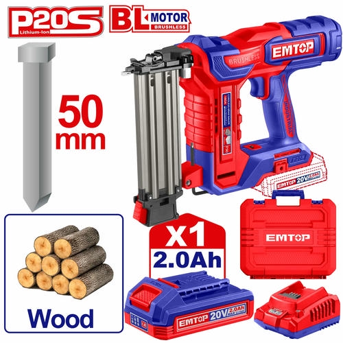 Ատրճանակ մեխ կրակող 20Վ EMTOP ELBNLI5008