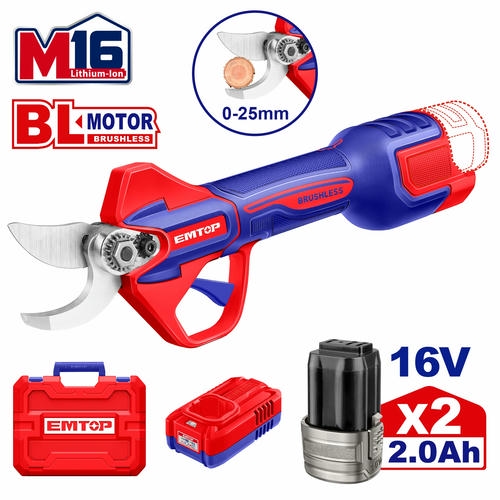 Էտի մկրատ մարտկոցային 16Վ EMTOP ELSL162582
