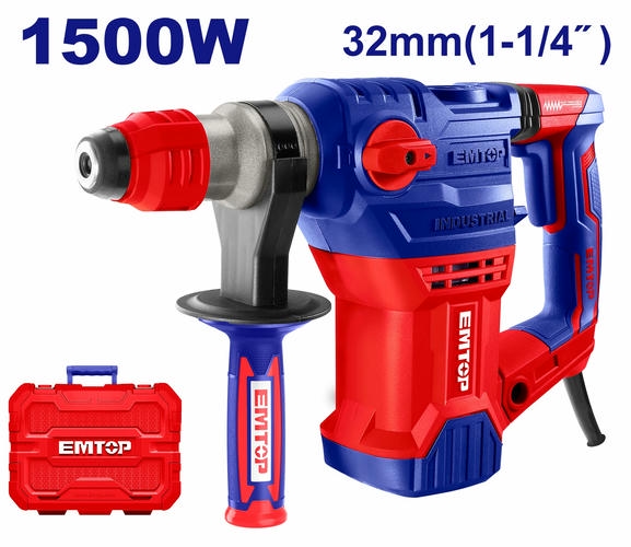 Rotary Hammer 1500W 5.5J EMTOP ERHRP1052