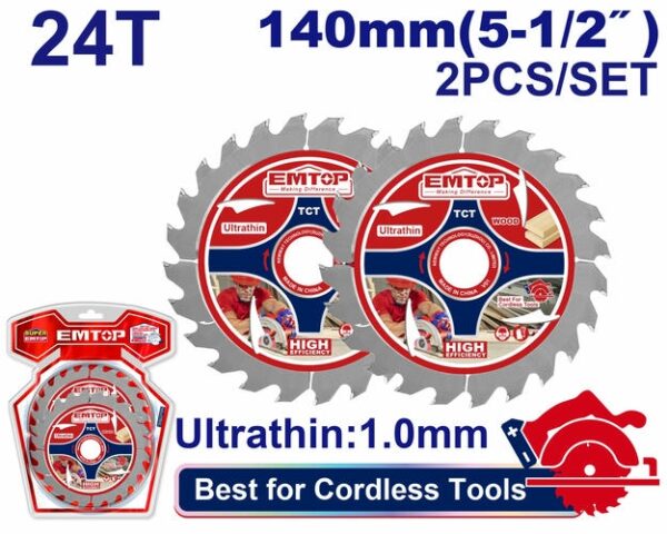 Փայտ կտրող սկավառակ 140մմ   EMTOP ETCT1403