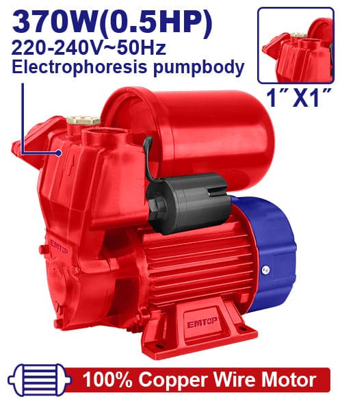 Ջրի պոմպ ավտոմատ 370W EMTOP EWPPA03701